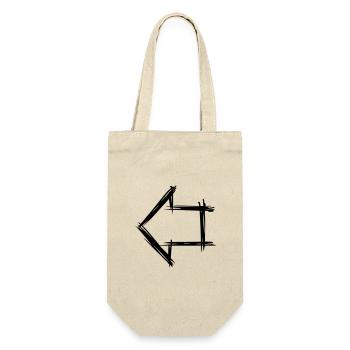 Flèche, droite gauche, symbole / icône dessiné à la main - Sac à bouteille - nature - Devant