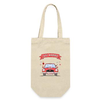 Just married Wedding Car Red - Gift Bag for Bottles - nature - Front