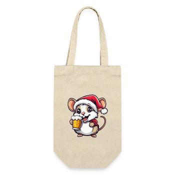 Souris Bière Noël Noël - Sac à bouteille - nature - Devant