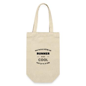 Pas facile d'être un runner aussi cool - Sac à bouteille - nature - Devant