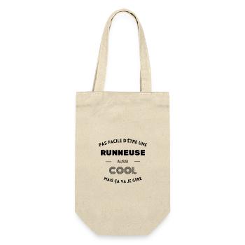 Pas facile d'être une runneuse aussi cool - Sac à bouteille - nature - Devant