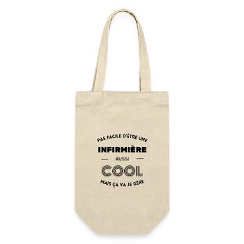 Pas facile d'être une infirmière cool mais je gère - Sac à bouteille - nature - Devant
