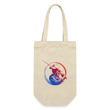 Fishing Silhouette Colorful - Gift Bag for Bottles - nature - Front