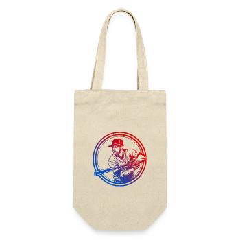 Silhouette de baseball coloré - Sac à bouteille - nature - Devant