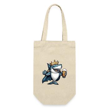 Bière de requin drôle - Sac à bouteille - nature - Devant