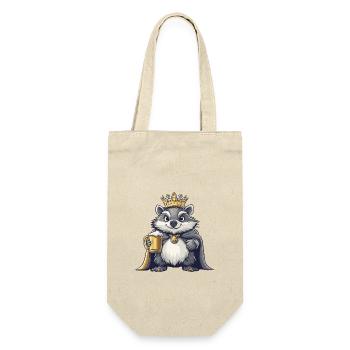 Hedgehog Beer Funny - Gift Bag for Bottles - nature - Front