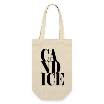 Candice Nom Prénom Police moderne Word Art - Sac à bouteille - nature - Devant