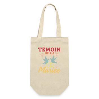Braut Trauzeugin Hochzeit Freundinnen Junggesellenabschied Team - Geschenkbeutel für Flaschen - Natur - Vorne
