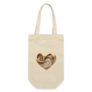 Cœur de cheveux - Sac à bouteille - nature - Devant