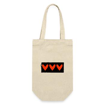 HEART. HEARTS. VALENTINE'S DAY. LOVE. LOVE. COUPLE. - Gift Bag for Bottles - nature - Front