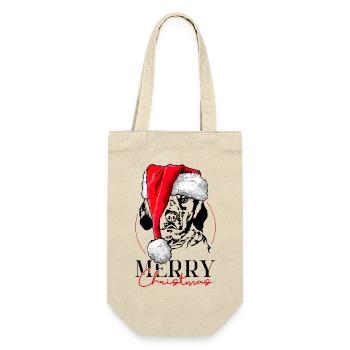 Santa Epagneul Breton Merry Christmas Wilsigns - Geschenkbeutel für Flaschen - Natur - Vorne