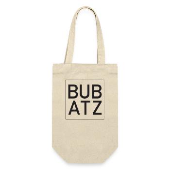 BUBATZ - Trendiges Minimalist Shirt - Geschenkbeutel für Flaschen - Natur - Vorne