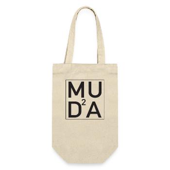 MUDA² - Witziges Muttertag-Shirt - Geschenkbeutel für Flaschen - Natur - Vorne