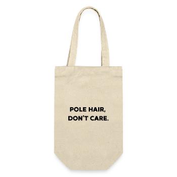 Pole Hair - Don't Care - Gift Bag for Bottles - nature - Front