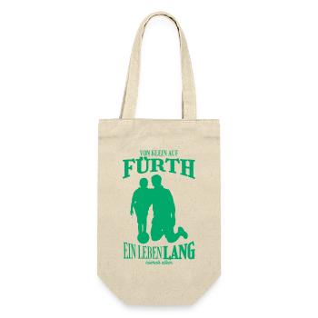 Fürth Fußball Tradition Geschenk - Geschenkbeutel für Flaschen - Natur - Vorne