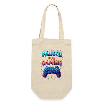 Gaming Vector Pixel Art – Pausiert für Gaming - Geschenkbeutel für Flaschen - Natur - Vorne