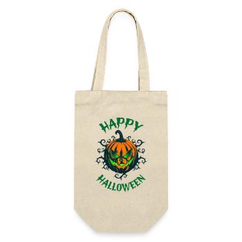 Green Look Pumpkin Halloween - Gift Bag for Bottles - nature - Front