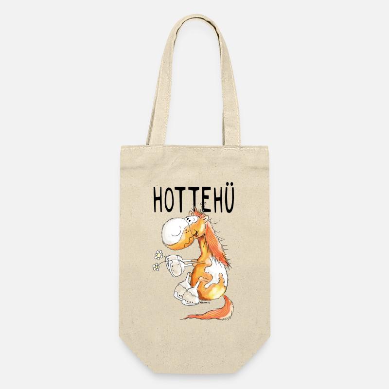 Hottehü Pferd - Pferde - Pony - Pferdchen - Comic - Geschenkbeutel für Flaschen - Natur