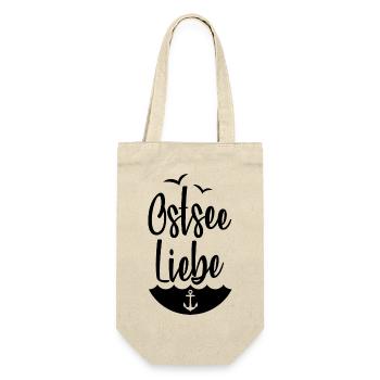 OSTSEE LIEBE KÜSTE - Geschenkbeutel für Flaschen - Natur - Vorne