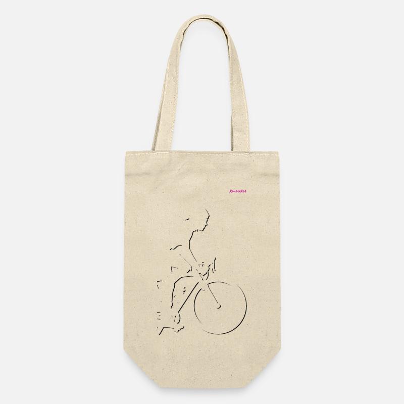 Radfahrer - Geschenkbeutel für Flaschen - Natur