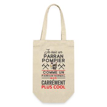 Parrain pompier comme un parrain normal plus cool - Sac à bouteille - nature - Devant