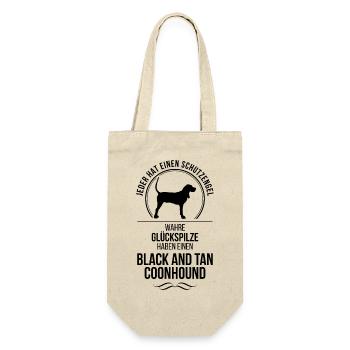 BLACK AND TAN COONHOUND Schutzengel Hunde Wilsigns - Geschenkbeutel für Flaschen - Natur - Vorne