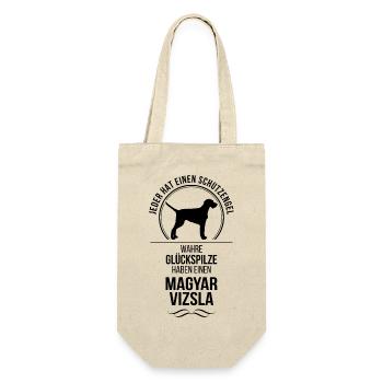 MAGYAR VIZSLA Drahthaar Schutzengel Hunde Wilsigns - Geschenkbeutel für Flaschen - Natur - Vorne