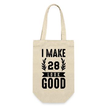 look good 28 - Geschenkbeutel für Flaschen - Natur - Vorne
