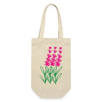 Flower Blume Pflanze - Geschenkbeutel für Flaschen - Natur - Vorne