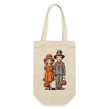 Kids Retro Halloween Trick or Treat Fest - Gift Bag for Bottles - nature - Front
