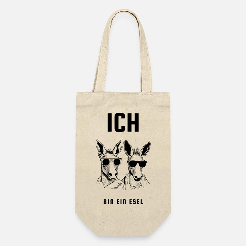Ich bin ein Esel - Geschenkbeutel für Flaschen - Natur