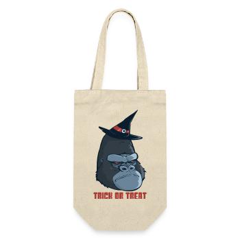Halloween-Gorilla - Geschenkbeutel für Flaschen - Natur - Vorne