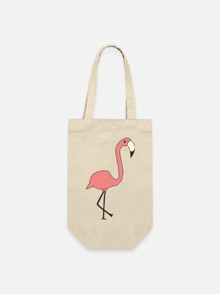 Flamingo - Gift Bag for Bottles - nature