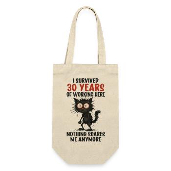 30 Year Company Anniversary Service Anniversary Work - Gift Bag for Bottles - nature - Front