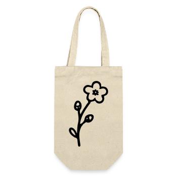 Flower 3 - Gift Bag for Bottles - nature - Front