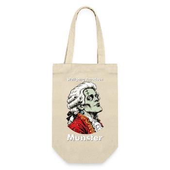 Wolfgang Amadeus Munster – ein Monster mit Klasse - Geschenkbeutel für Flaschen - Natur - Vorne