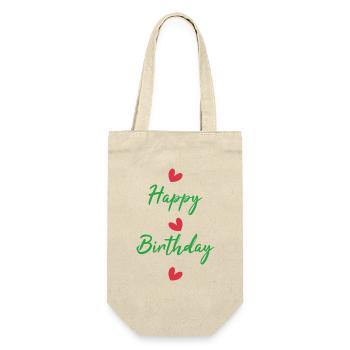 HAPPY BIRTHDAY. JOYEUX ANNIVERSAIRE. ANNIVERSAIRE. - Sac à bouteille - nature - Devant