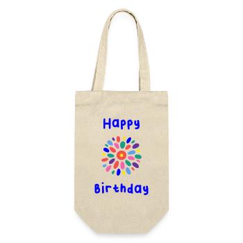 HAPPY BIRTHDAY. HAPPY BIRTHDAY. BIRTHDAY. - Gift Bag for Bottles - nature - Front