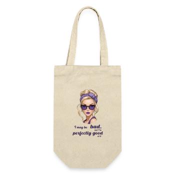 I may be bad but I'm perfectly good at it 2 - Gift Bag for Bottles - nature - Front