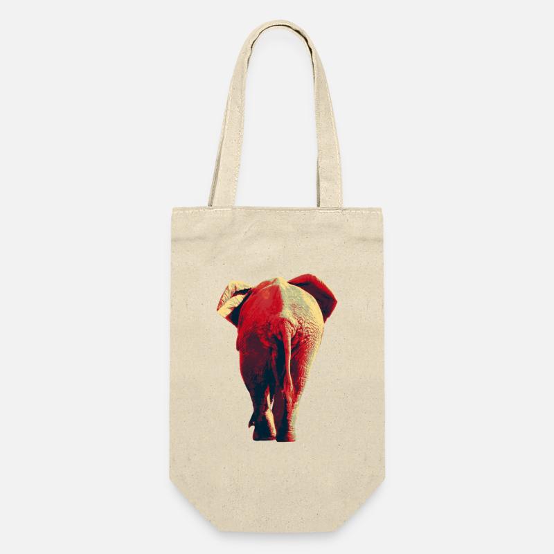 Elefant afrikanisch - Geschenkbeutel für Flaschen - Natur