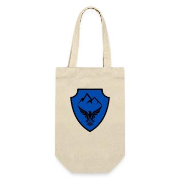 Wappen Blau - Geschenkbeutel für Flaschen - Natur - Vorne