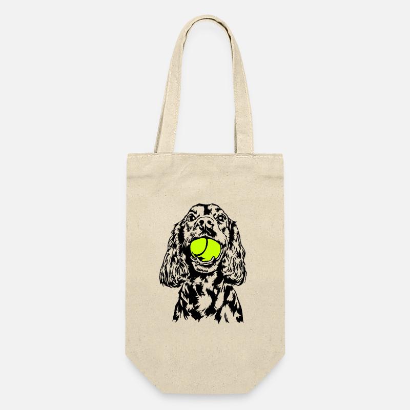Cocker Spaniel Hunde Hund Wilsigns - Geschenkbeutel für Flaschen - Natur