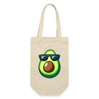 Avocado mit Avocadokern Sonnenbrille rote Augen - Geschenkbeutel für Flaschen - Natur - Vorne
