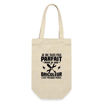 Pas parfait mais je suis bricoleur - Sac à bouteille - nature - Devant
