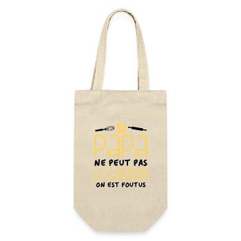 Si Papa Ne Peut Pas Le Cuisiner - Sac à bouteille - nature - Devant