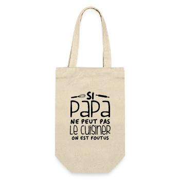 Si Papa Ne Peut Pas Le Cuisiner - Sac à bouteille - nature - Devant