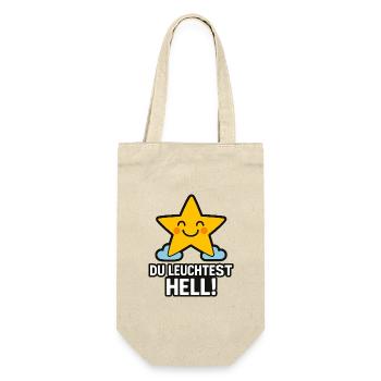 Du_Leuchtest_hell - Geschenkbeutel für Flaschen - Natur - Vorne