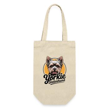 Yorkie Yorkshire Terrier mein Spirit Seelenhund - Geschenkbeutel für Flaschen - Natur - Vorne