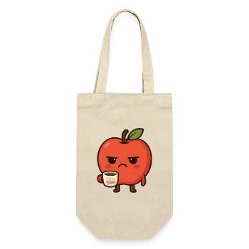 Grumpy Kawaii Apple - Funny Not My Problem Meme - Gift Bag for Bottles - nature - Front