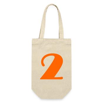 2. HAPPY BIRTHDAY. JOYEUX ANNIVERSAIRE. CHIFFRE - Sac à bouteille - nature - Devant